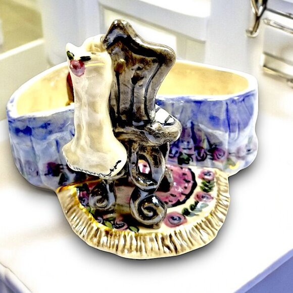 Blue Sky Clay Works Vanity Tray Dish Heather Goldminc "BEAUTY SHINES FROM WITH" - Picture 5 of 14